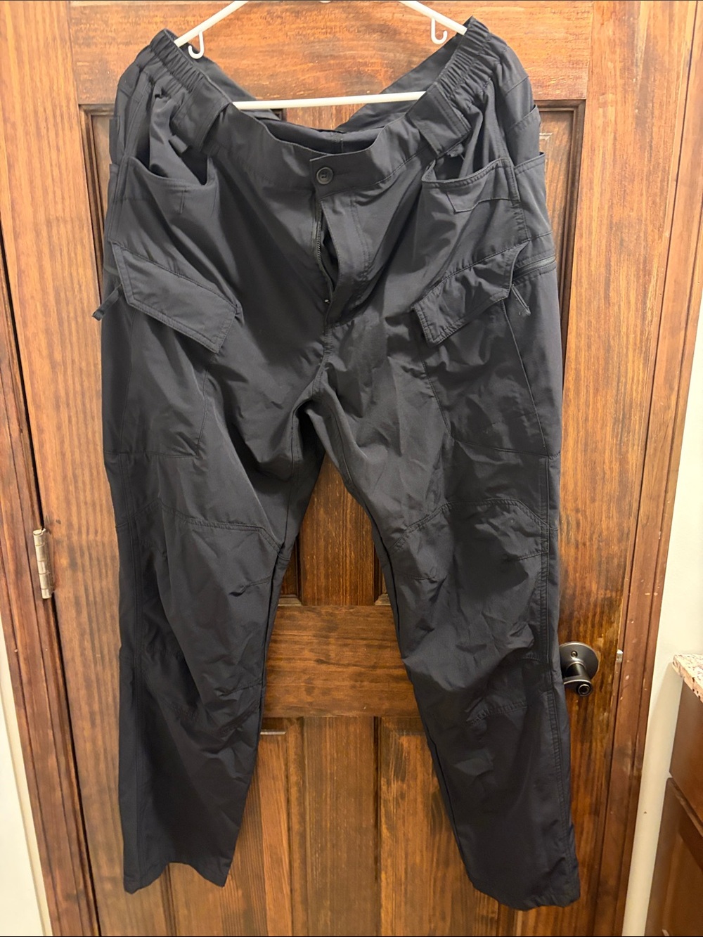 Men's Black Cargo Pants - Lightweight Utility Trousers